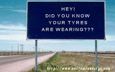 Tyre Wearing Sign