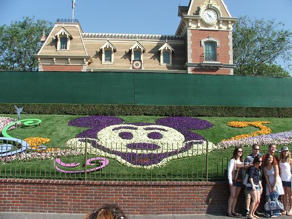 just in the entryway to disneyland