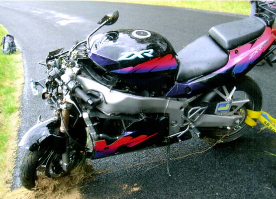 This is what happens when you go over a 30m+ cliff!