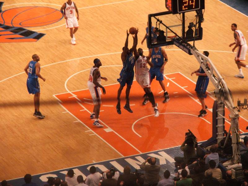 Nicks Vs Orleans at Madison Square Gardens.