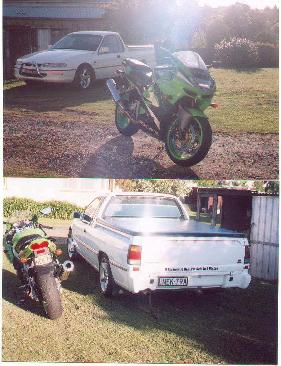 ute and bike...