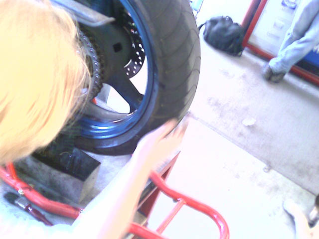 The most amazing thing happened.... Mic's rims turned out to be BLUE! not black as everyone origionally thought!