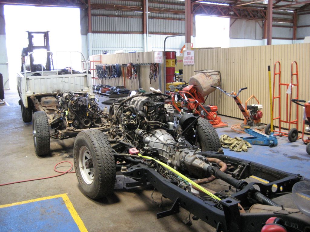 Petrol 2wd vs Turbo diesel 4wd.... Cab off original ... measure  ....  re- check  .... mod's as required .....  viola !!!!