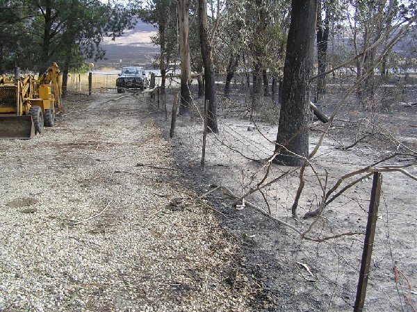 Edge of his driveway