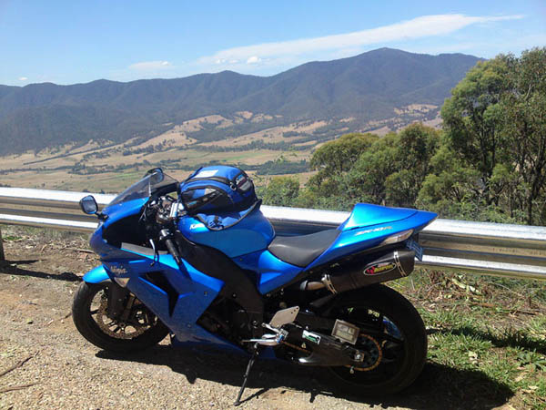 Bluey on road to Tallangatta