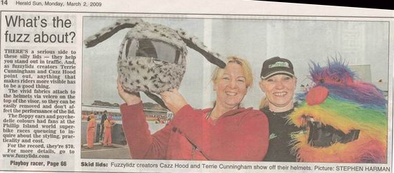 fuzzy lidz in Herald Sun 2/3/09
