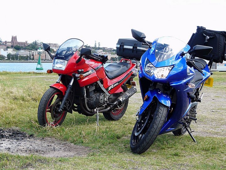 the GPZ and a friend's Ninja two fiddy :)