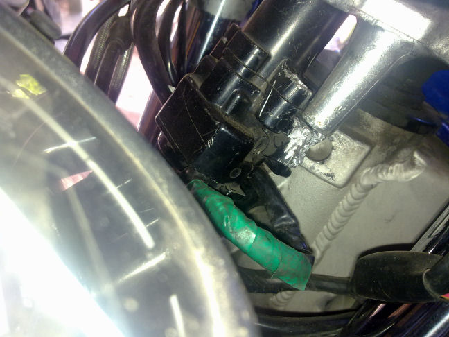 Hacked up ignition barrel