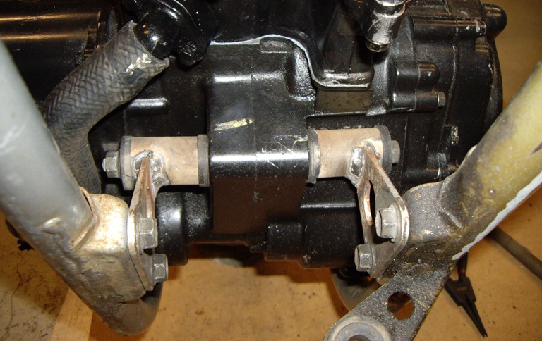 a sideways step for the engine
