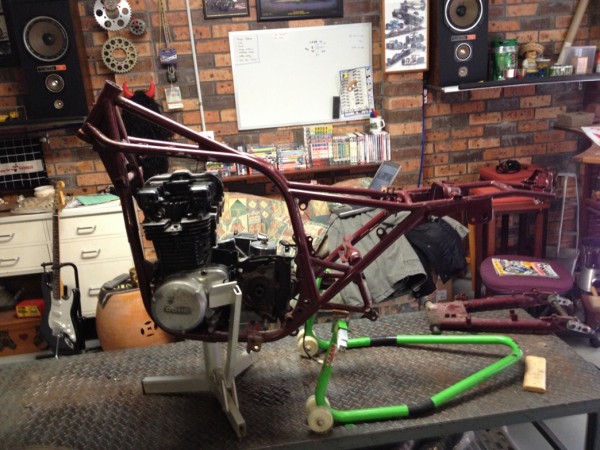 As she stands right now – the engine and frame will be separated this week