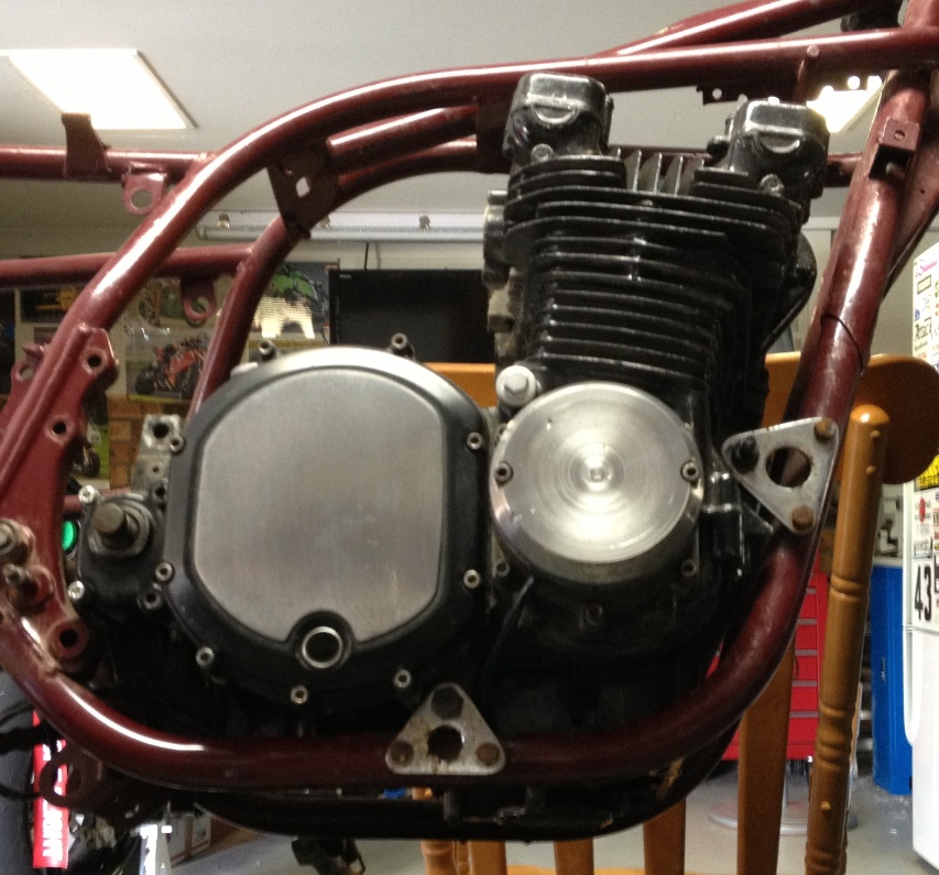 Replacements for broken or damaged parts: Mk II clutch cover, ignition housing. Attempt to tidy ignition cover on lathe not completely successful …