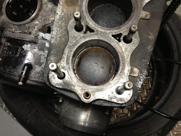 Piston crowns a bit oily, maybe it's an oil-burner ?