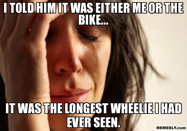 either me or the bike