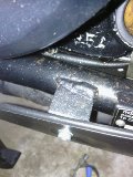 here is picture of the bottom fran bracket which belly pan bolts straight to