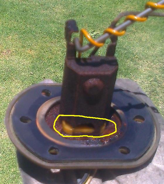 The rust mice have been nibbling on this. Some of it is would be making the petrol brown, methinks.