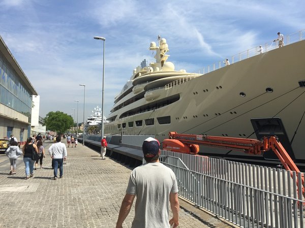 The Dilbar....Largest Private yacht in the world...you can google it.