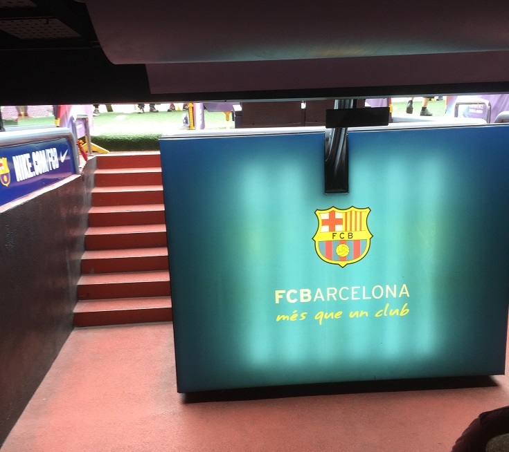 Just about to run out onto the pitch. They love tourists doing that shit.......