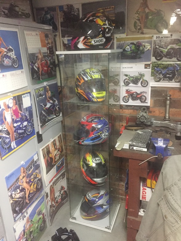These are all the usable ones, although I'm thinking that a couple of them are getting on a bit and need to be retired. From the top: Shoei Ueda 3, Arai Aoyama 1, Arai Okada 1, Arai Numata and Arai Fujiwara 2