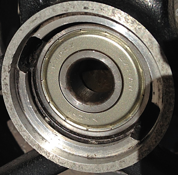 6302Z bearing, single Z is single metal shield. I won't be banging the bearings out, lubing them and banging them back in. I may go for ZZ type (double metal shield) or double rubber shields when I change the front wheel bearings.
