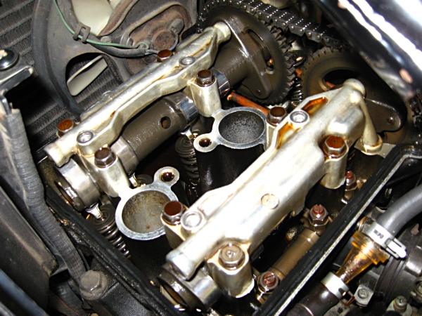 Pretty clean inside. I like the user friendly valve clearance adjustment.