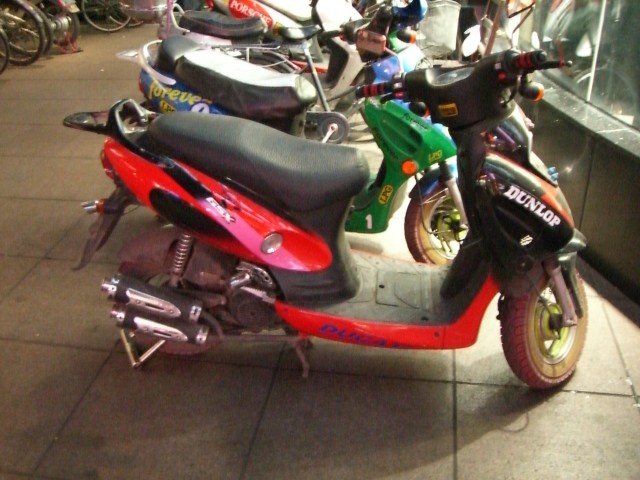 a ducati gsxr scooter. forgot to snap the ferrari sticker on the front.