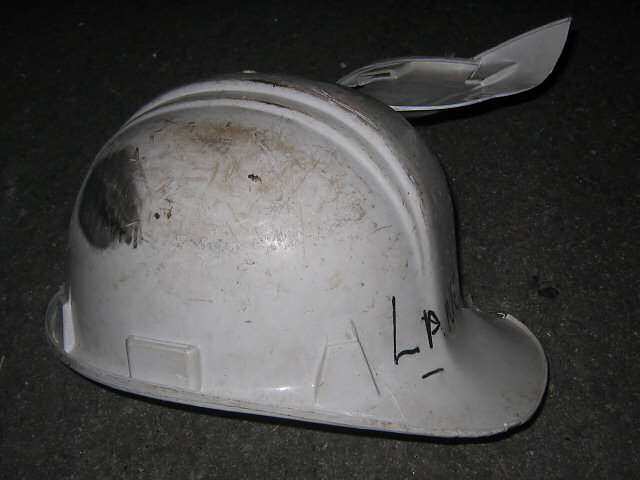 offending hard hat
