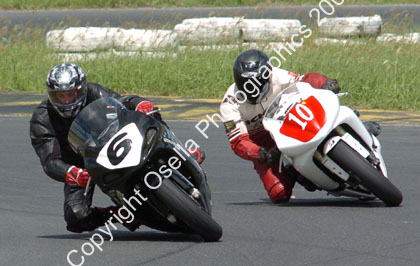 Lining up another guy for a run onto the straight close to the end of the race.
